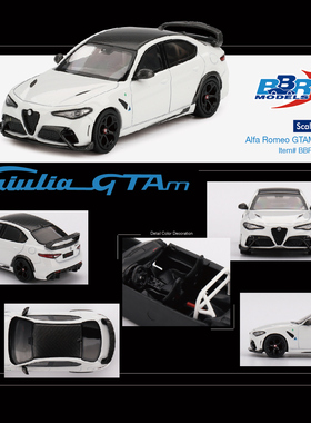 BBR 1:64 阿尔法罗密欧Alfa Romeo Giulia GTA GTAm 合金汽车模型