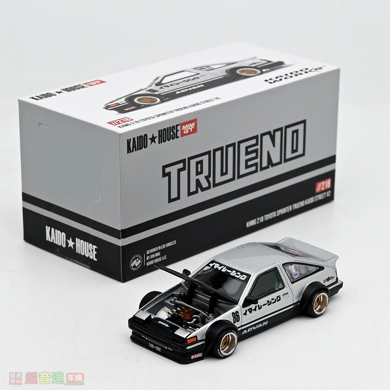 Kaido House MINIGT 1:64 丰田 AE86可开前盖及大灯合金汽车模型