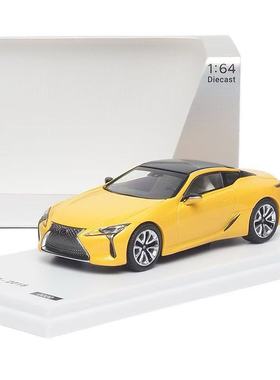 AR BOX 1:64 雷克萨斯 LC500 2018款 黄色 合金汽车模型 成品摆件