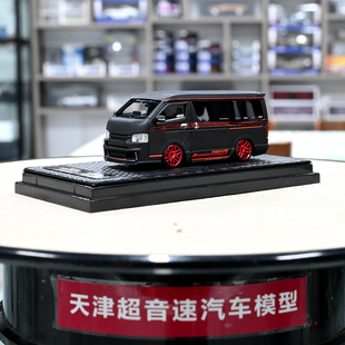 404 1:64 Hiace 哑光嘿 树脂限量版汽车模型 MPV面包车 成品收藏