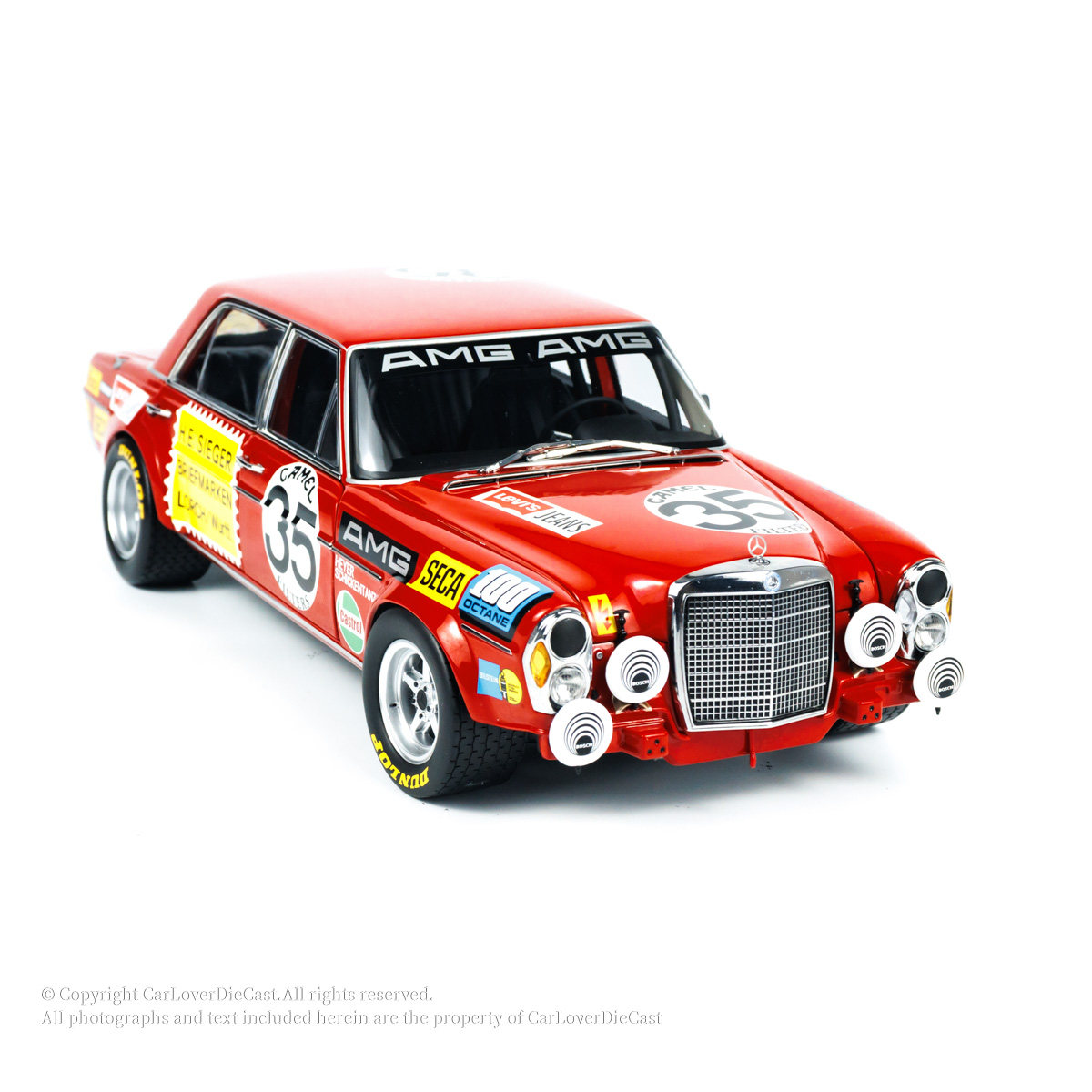 MINICHAMPS 迷你切1:18 奔驰 300 SEL 6.8 1971 红猪合金汽车模型