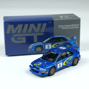 MINIGT 1:64 WRC99 1999 Rally 澳大利亚冠军车 #5 合金汽车模型