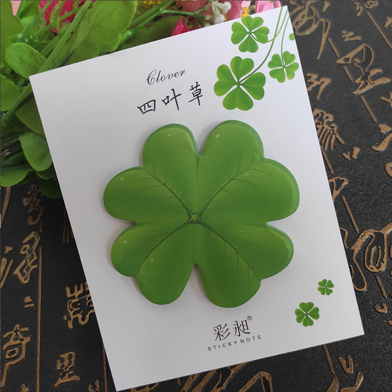 绿色树叶便利贴异形留言便签纸