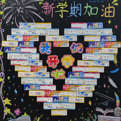 我们开学啦升班飞机票创意登机牌贺卡班级布置装饰祝福寄语小卡片