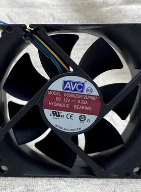 原装 奇宏/AVC 8025 12V 0.35A DS08025R12UP059 4针PWM调速风扇