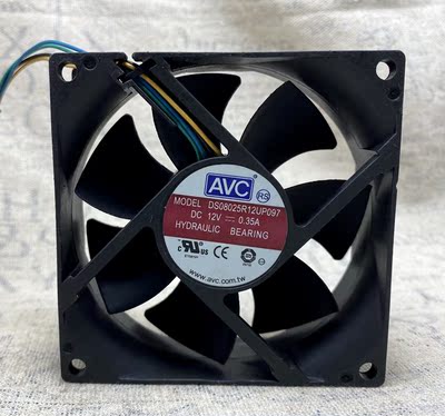原装 奇宏/AVC 8025 12V 0.35A DS08025R12UP059 4针PWM调速风扇