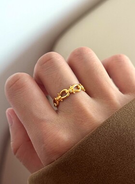 马蹄扣表带戒指女食指戒