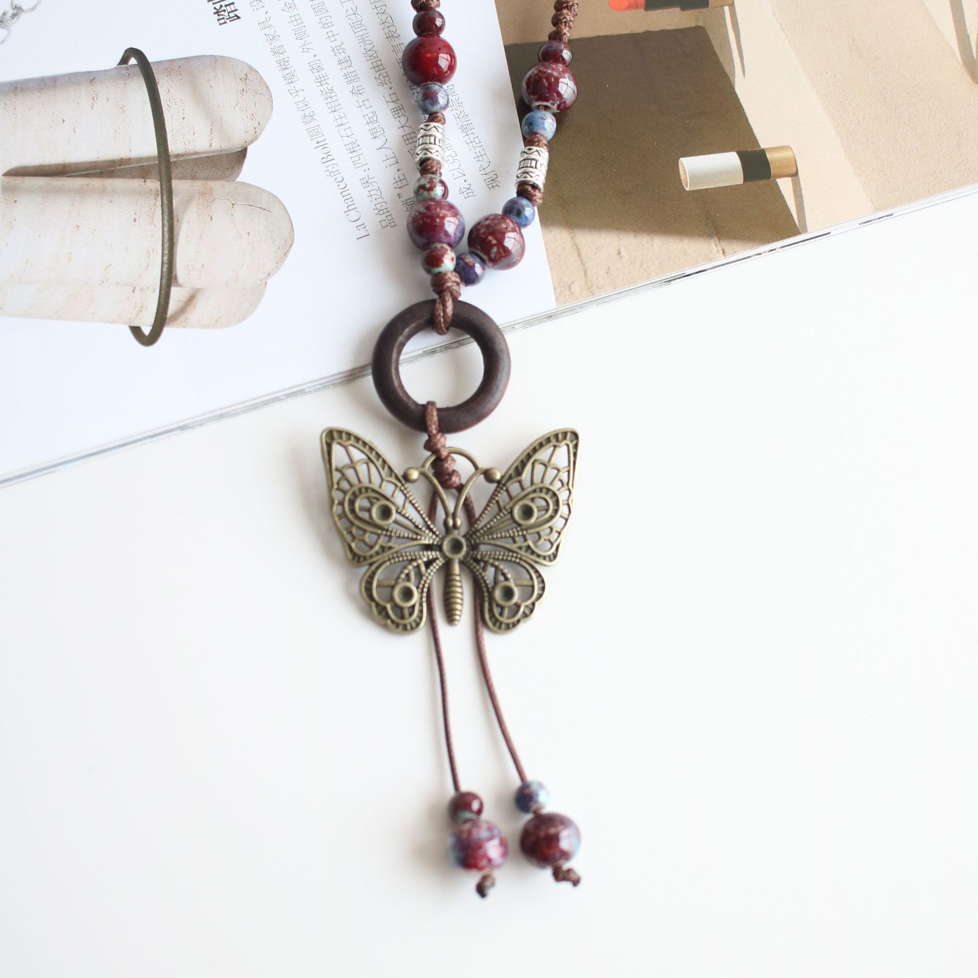 毛衣链手工编织大气百搭饰品