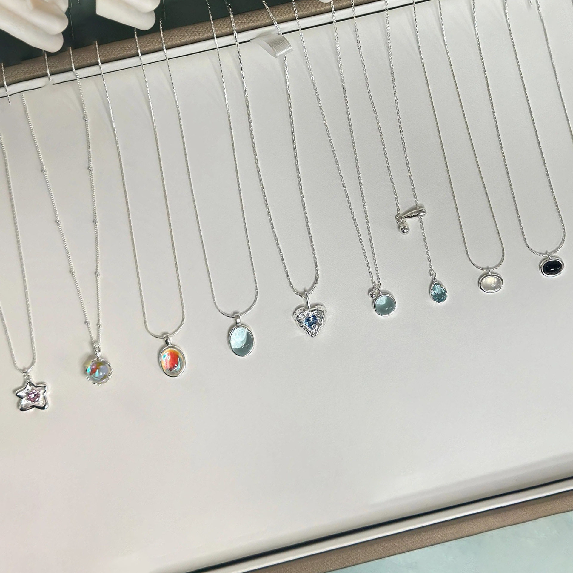 ins风几何椭圆高级小众锁骨链