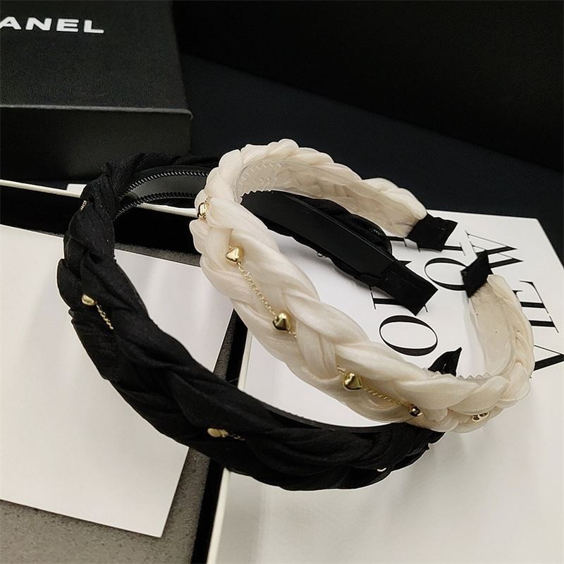 黑色麻花发箍女秋冬绢纱发卡