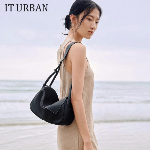 I.TURBAN王楚然同款 宝包牛皮枕头包女通勤腋下包百搭单肩斜挎包 元