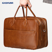 头层牛皮包男士 商务出差旅行李包袋真皮大容量公文箱包大手提包潮