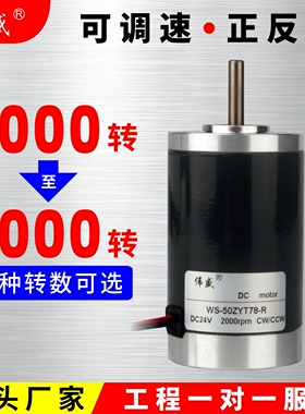 50ZY微型直流电机12V棉花糖电动机小型24V正反转可调速高速小马达