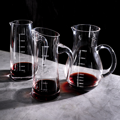 新款加厚玻璃大容量带刻度红酒醒酒器白酒分酒器分酒壶老酒勾兑壶