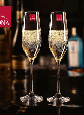 rona捷克进口水晶玻璃甜酒杯