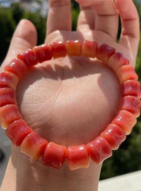 天然南红玛瑙手链女款单圈