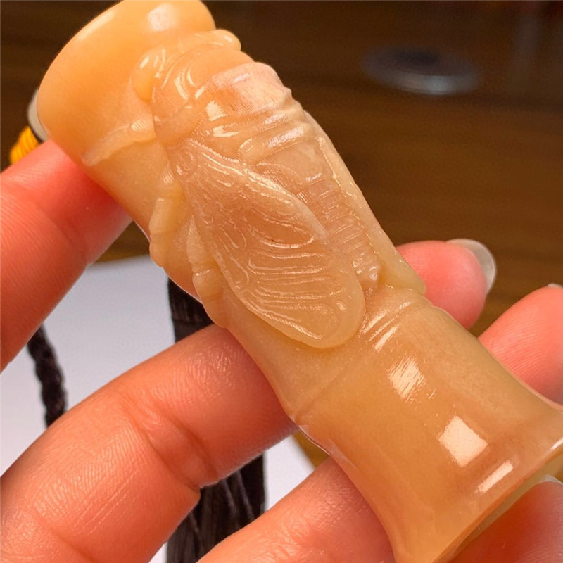 老料駱駝骨一鳴驚人手把件男盤玩