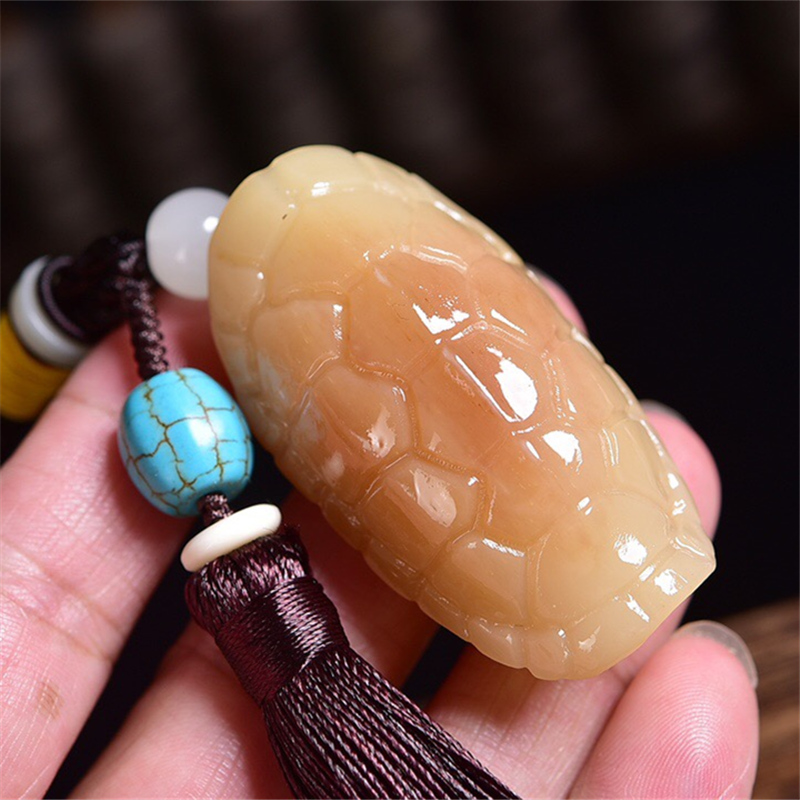 老料骆驼骨富甲天下手把件男文玩