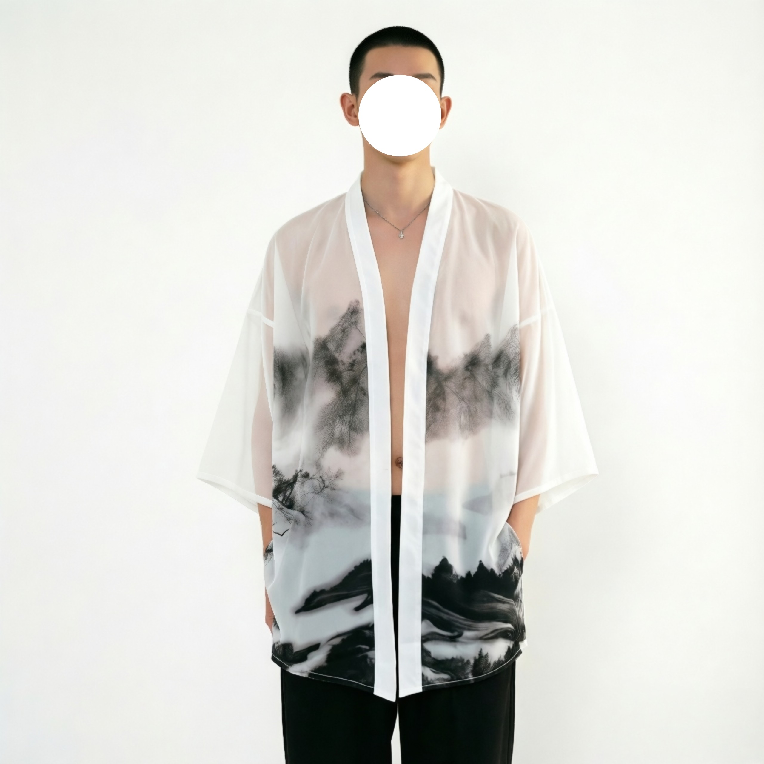 中国风男士夏季防晒汉服披风