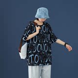 2022夏季新款流行情侣套头短袖T恤男圆领印花宽松上衣711T10，男装T恤，星座513