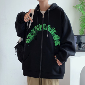 秋冬款连帽拉链开衫重磅加绒加厚休闲外套棉服514-7 MYK6007 P68图片