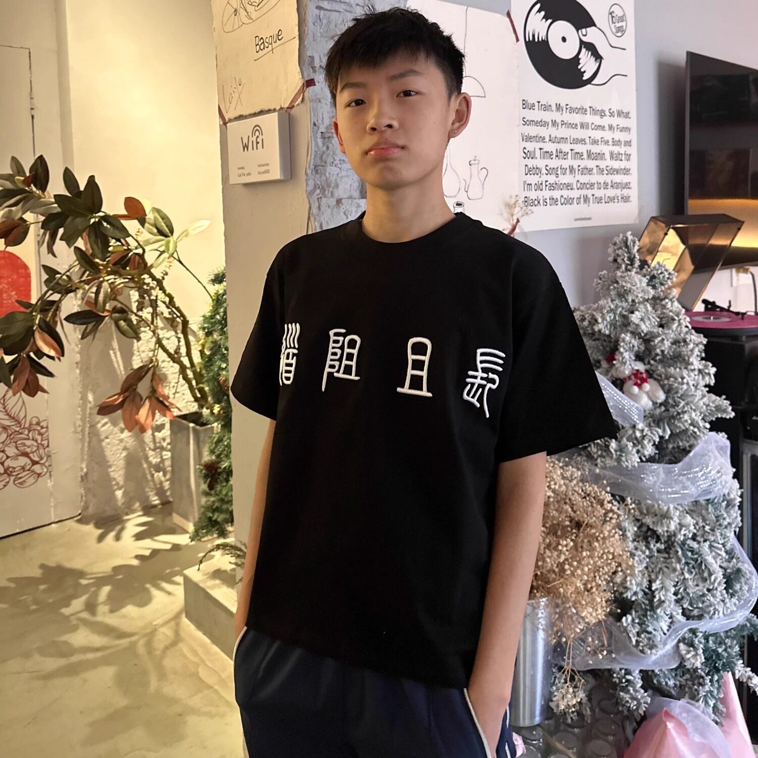 新款立体刺绣短袖T恤男夏季休闲宽松上衣513DX1167P40,男装T恤,星座513