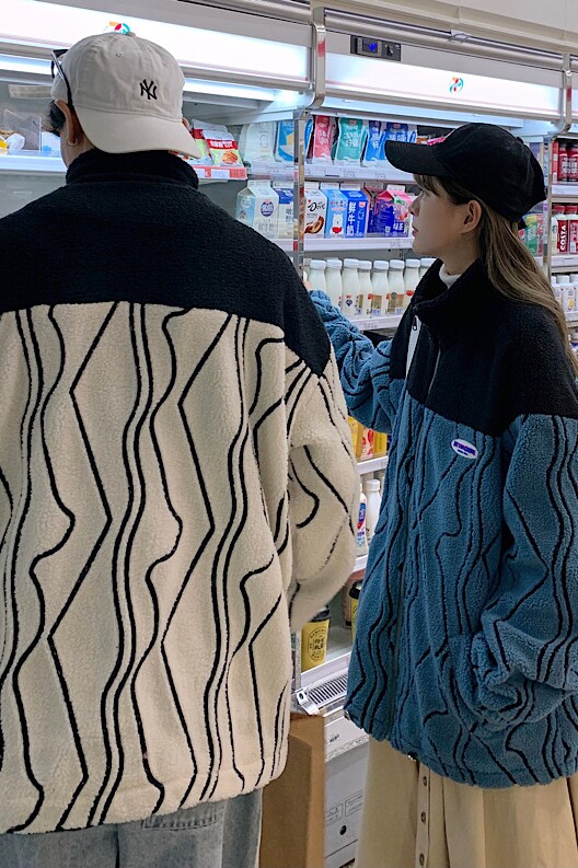 情侣装冬装羊羔毛绣花拼色立领棉衣外套棉服711MY216男类,男装棉衣,星座513