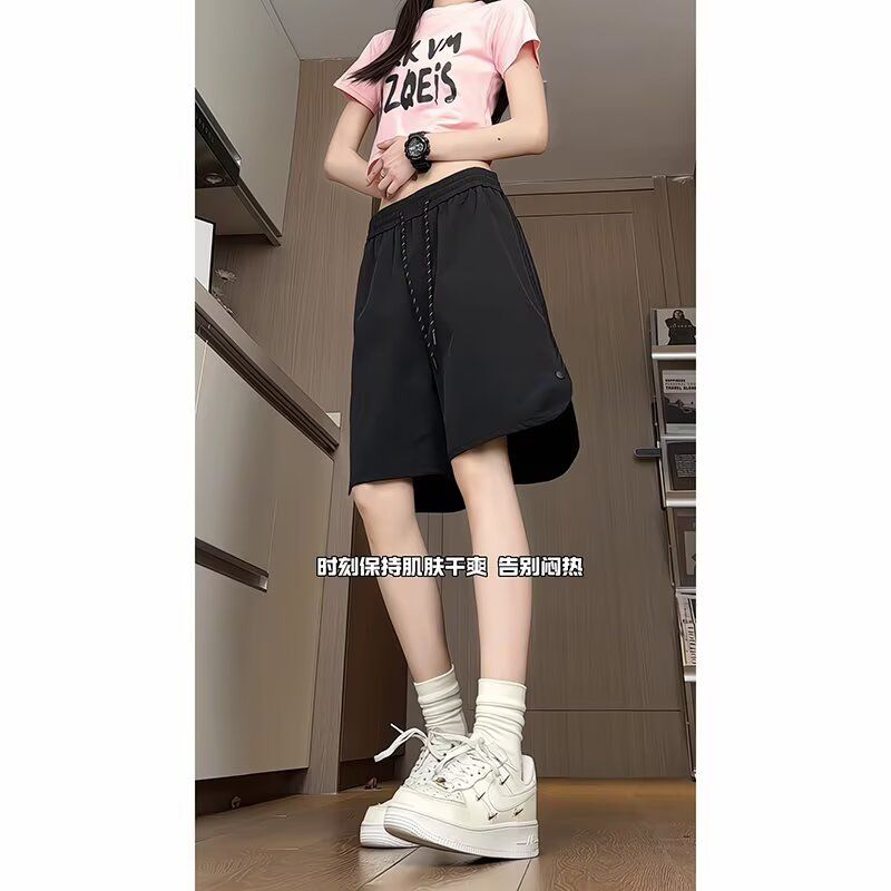 夏季速干休闲运动短裤男女同款宽松排扣潮牌五分裤513DK1334P28,男装牛仔裤,星座513