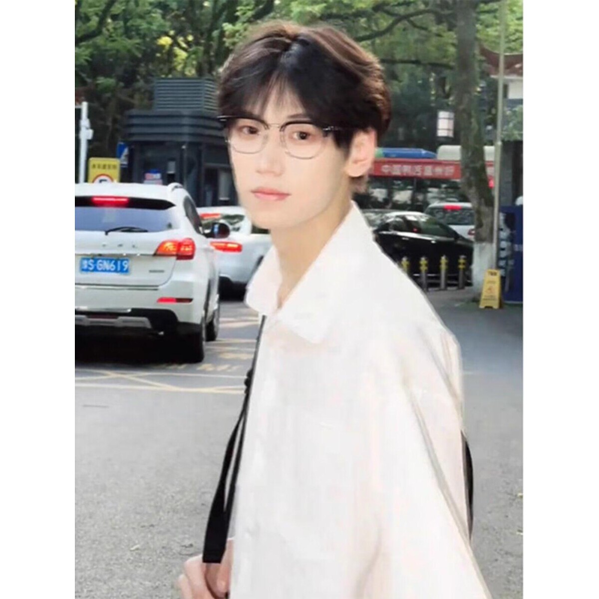 休闲宽松百搭纯色短袖衬衫男夏季日系少年感穿搭513DC1539P35,女装衬衫,星座513