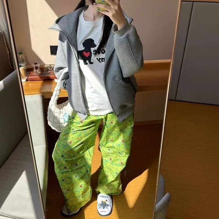 美式复古阔腿休闲裤男女宽松休闲直筒工装长裤513CK099P35,男装工装外套,星座513