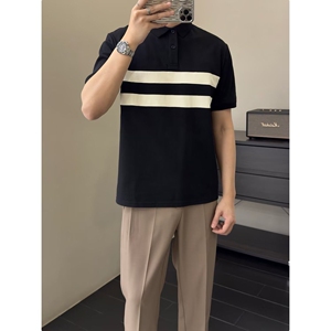拼色polo衫男潮流百搭翻领短袖T恤衫夏季513PL362P28图片