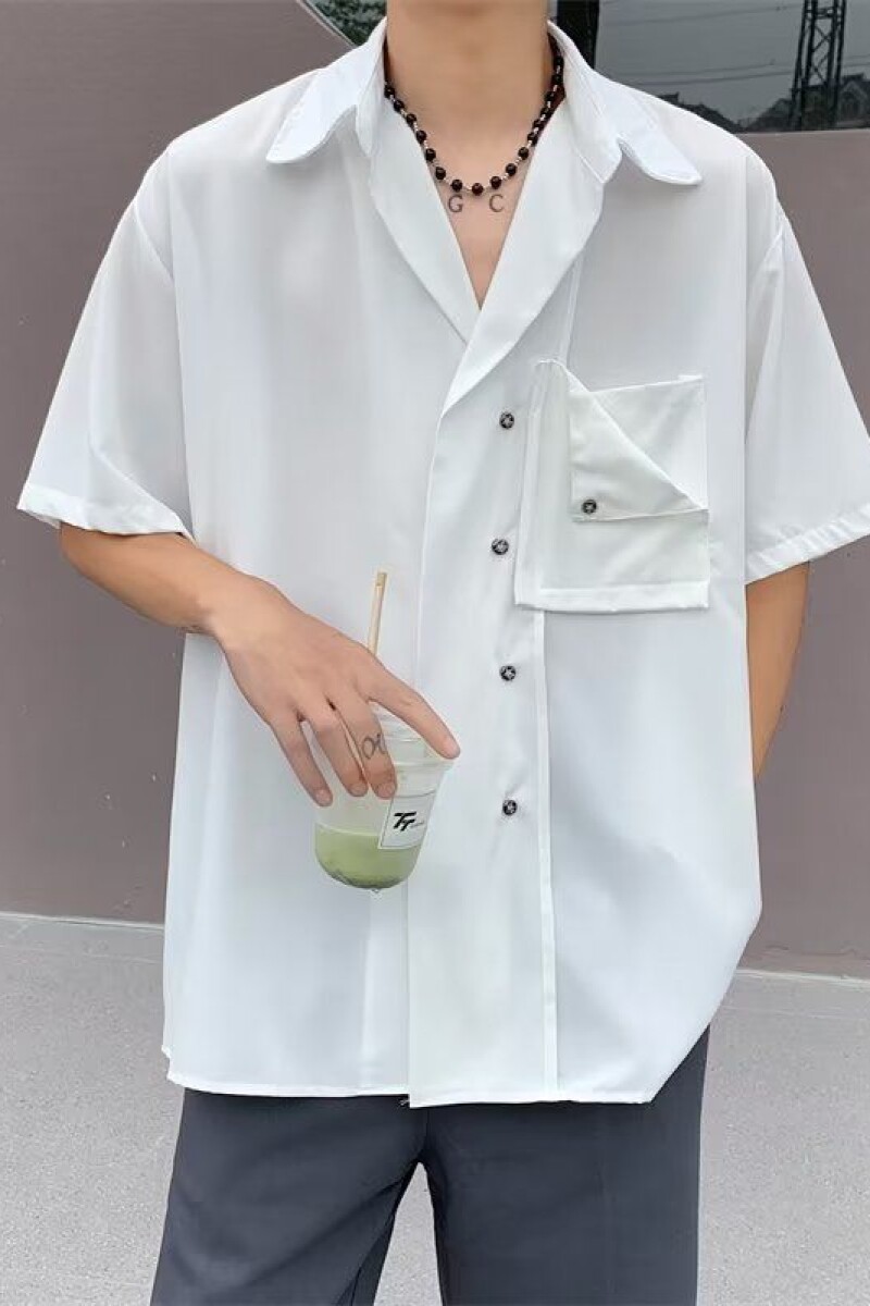 美式复古夏季薄款短袖衬衫男痞帅宽松半袖衬衣513DC1691P37,女装衬衫,星座513