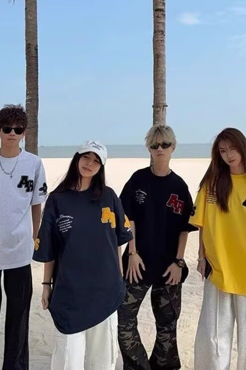 短袖t恤男夏季宽松五分袖红潮流简约印花上衣513DX570P35,男装T恤,星座513
