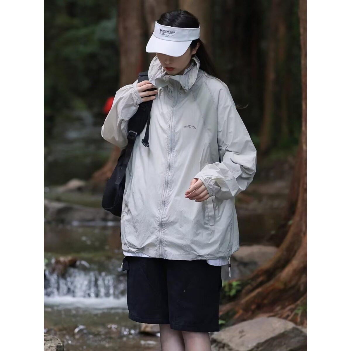 防晒衣男超薄透气夏季外套宽松帅气情侣夹克衫空调服513FS1128P38图片