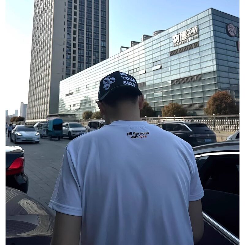 何以至此正肩短袖男款夏季黑色美式小领口t恤重磅健身运动半截袖,男装T恤,星座513