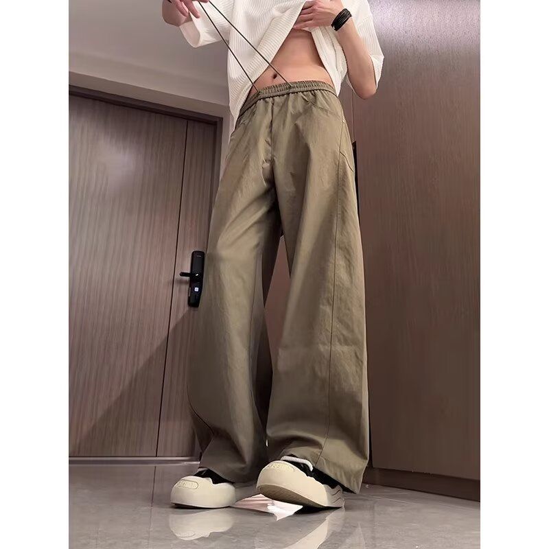 夏季新款美式斜切休闲裤男女潮牌弯刀裤大码冰丝513CK1579P37,女装休闲裤,星座513