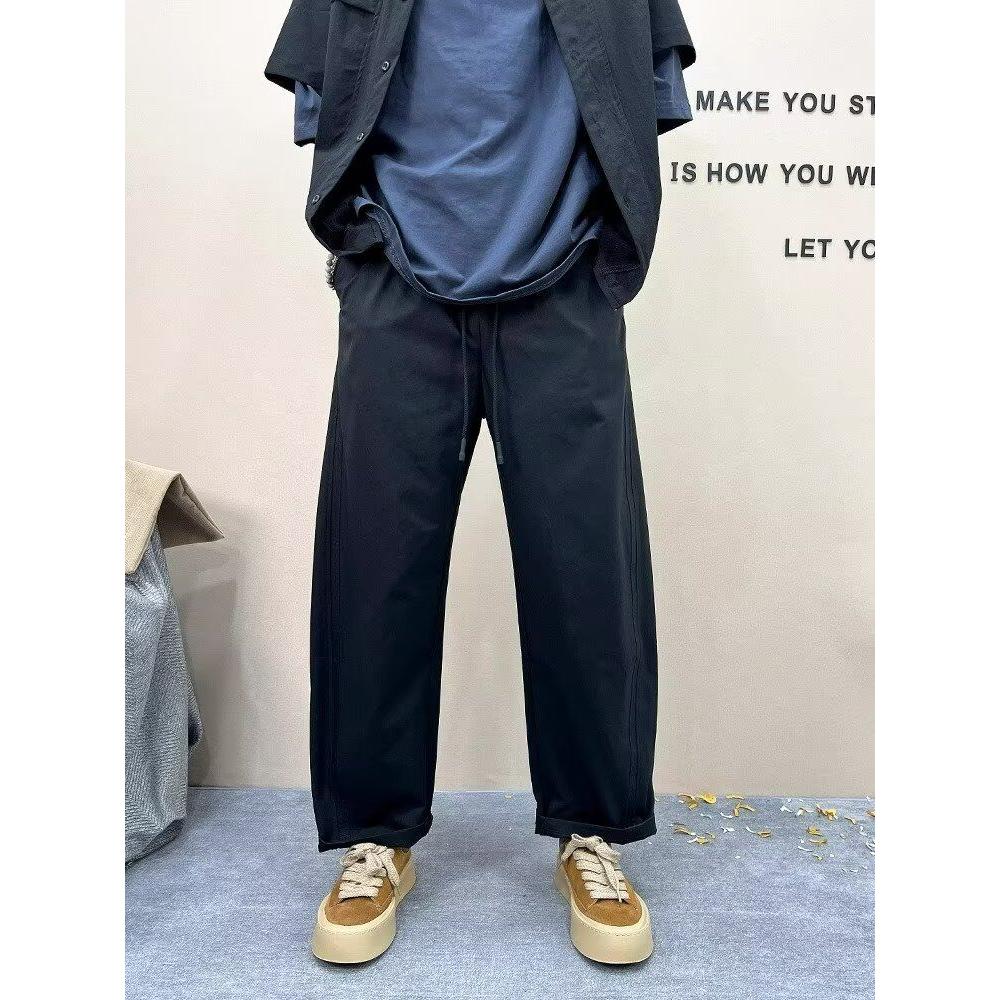 夏新款男水洗薄款休闲裤简约宽松直筒百搭老钱风513CK1432P42,男装休闲裤,星座513