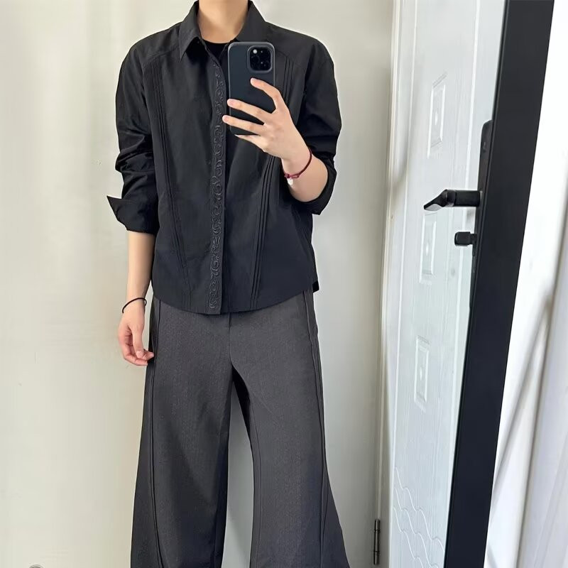 长袖衬衫日系港风宽松衬衣男生夏季潮流百搭513CX416P38,男装衬衫,星座513