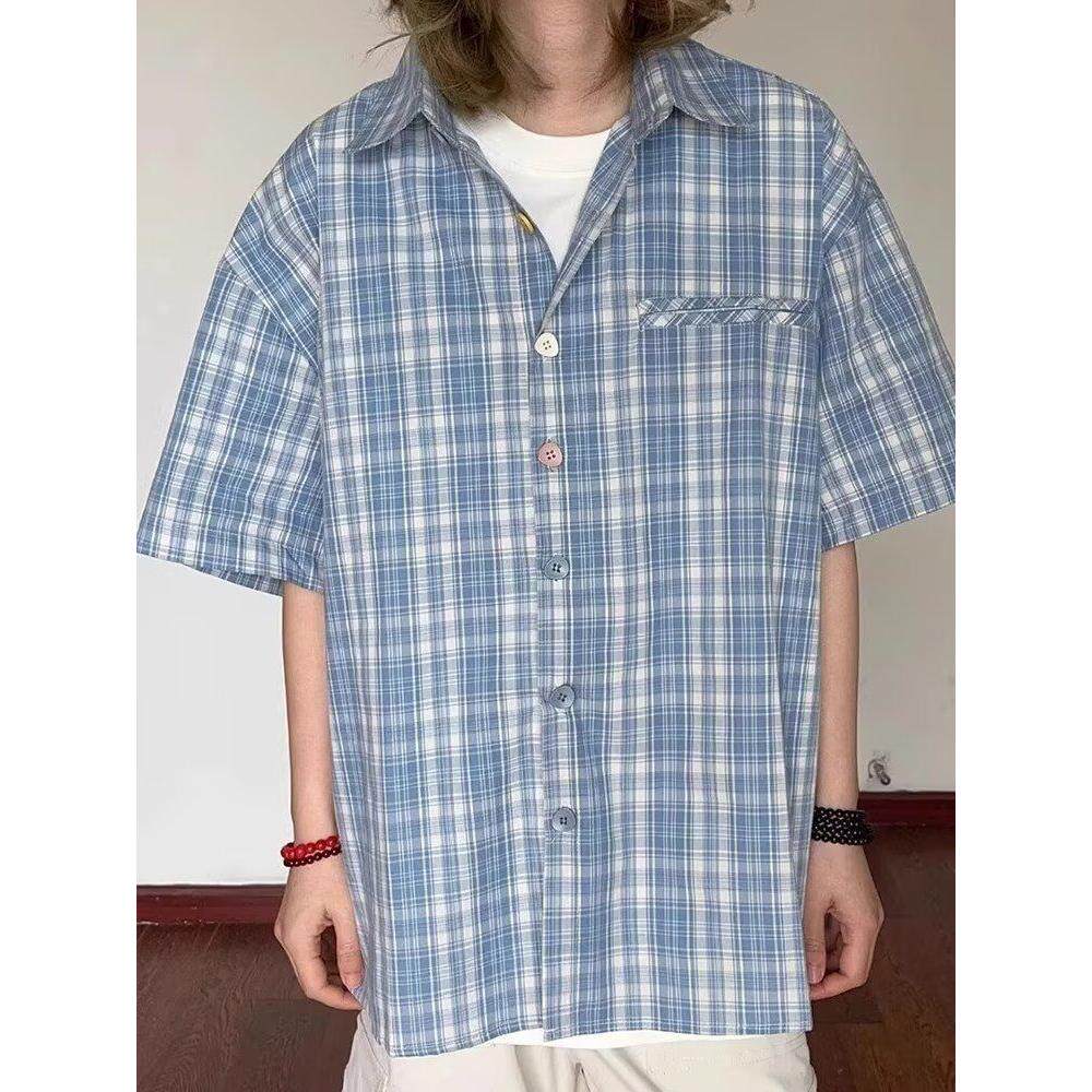 复古衬衫男夏港风宽松趣味新款上衣外穿513DX447P40，男装衬衫，星座513