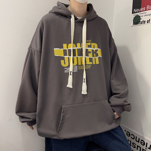 秋季新款大帽绳连帽流行时尚男装套头卫衣情侣外套514-7WY04P48