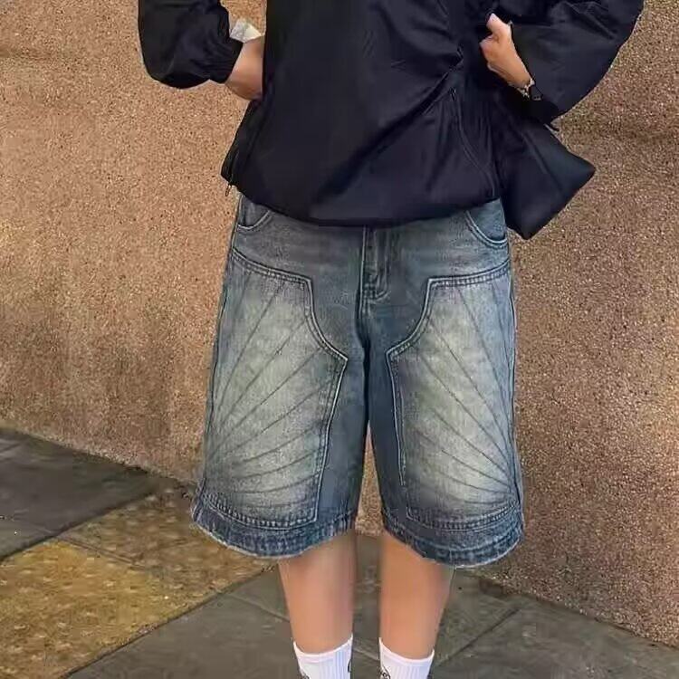 美式复古街头反穿设计黄泥水洗做旧牛仔裤男女同款513DK231P38图片