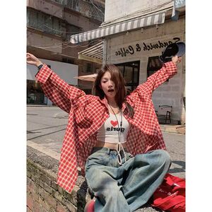 男女同款长袖衬衫日系港风宽松衬衣夏潮流百搭 513CX117P33图片