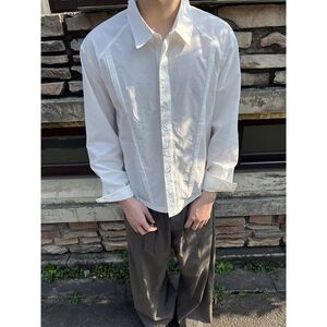 长袖衬衫日系港风宽松衬衣男生夏季潮流百搭513CX416P38图片