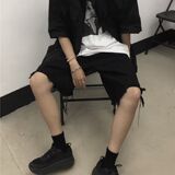 夏季水洗破铜宽松直筒五分休闲牛仔裤513DK3242P33，男装牛仔裤，星座513