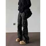 美式工装牛仔裤设计感多口袋复古长裤男女同款炸街513CK307P52，男装牛仔裤，星座513
