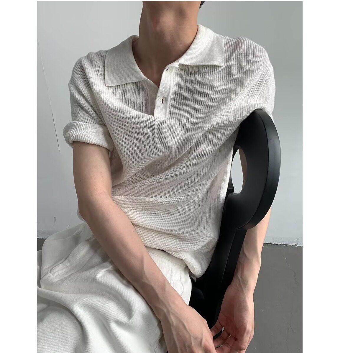 翻领短袖polo衫男潮牌夏季t恤韩版潮流新百搭体恤513PL118P40,男装针织衫/毛衣,星座513