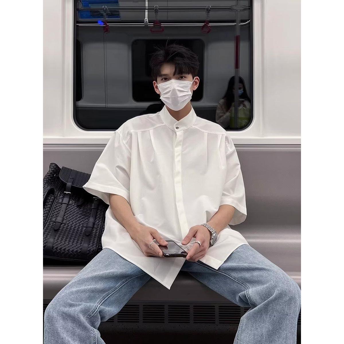 男夏季宽松百搭短袖衬衫男513DX1121P30,男装T恤,星座513