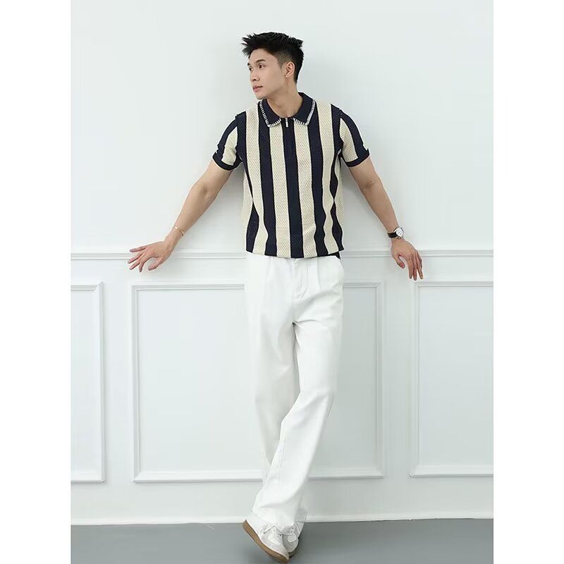 polo衫男潮牌夏季t恤韩版修身潮流新款百搭体恤513PL359P47,男装T恤,星座513