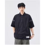 美式复古半拉链POLO衫短袖男夏宽松户外机能速干T恤潮513PL432P38，男装T恤，星座513