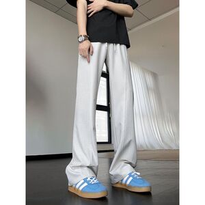 网眼速干裤男款夏季薄款冰丝弯刀裤子斜切休闲裤513CK1739P35图片